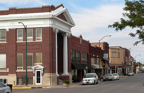 Main Street in Downtown Hays in Kansas thumbnail
