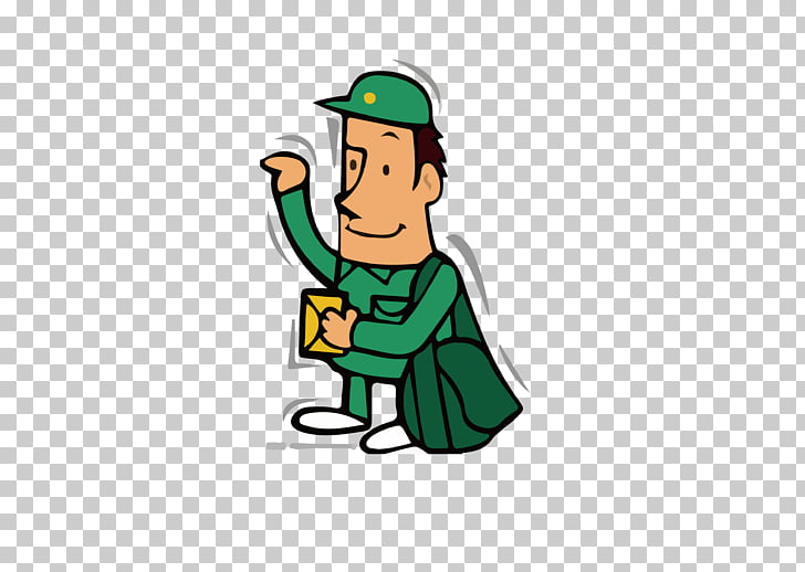 Mail Carrier Postman Knock On The Door To Send Mail Png Clipart