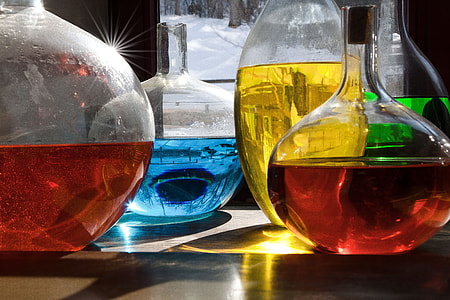 decanters filled with liquid thumbnail