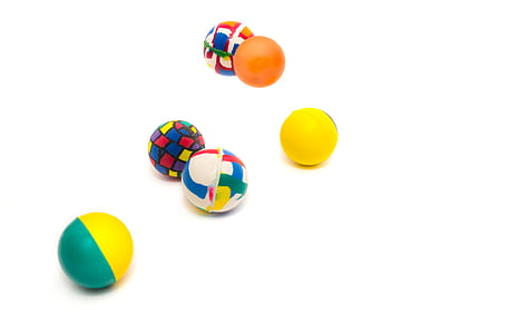 six assorted-color ball toys thumbnail