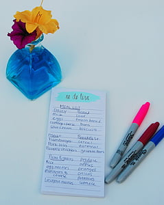 white to do list paper with three Sharpie marker pens on white surface thumbnail