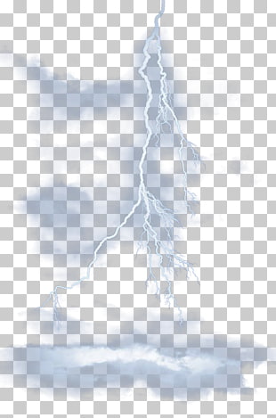 Blue lightning light effect, lightning illustration PNG clipart