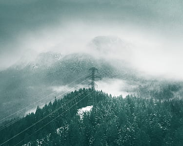 aerial photography of mountain with fogs thumbnail