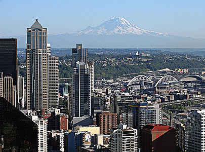 clear sky over city thumbnail