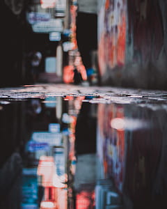 water, street, puddle, rain thumbnail
