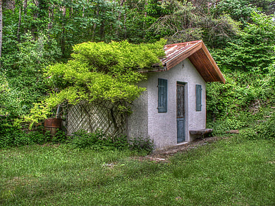 gray concrete house near tree during daytime thumbnail