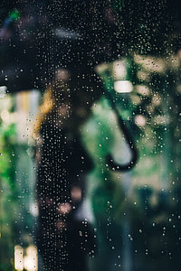 Water drops of rain on glass thumbnail