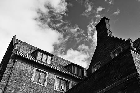 Grayscale Photo of House thumbnail
