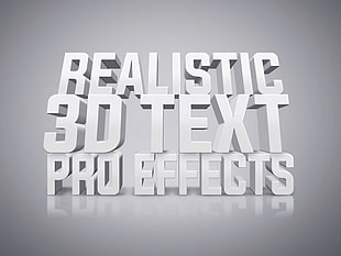 White 3d text effect psd file