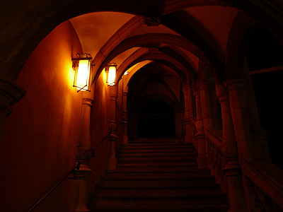 brown stair with lamps thumbnail