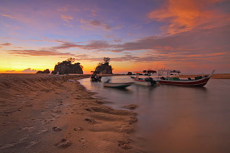 sea, dawn, sky, sand thumbnail