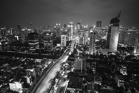 greyscale photography of cityscape thumbnail