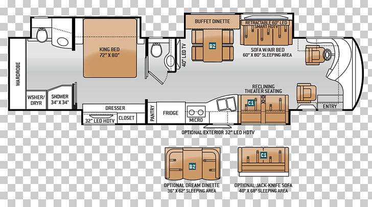 Car Floor Plan Campervans Gmc Motorhome Vehicle Closet Plan Png