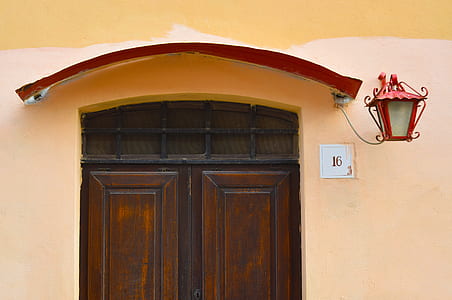 brown wooden panel door thumbnail