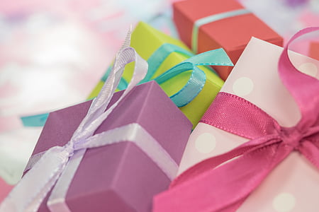 close up photo of several gift boxes thumbnail