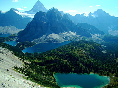 high angle photography of green mountain thumbnail