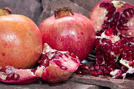 three pomegranate fruits thumbnail