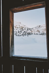 view of mountain covered by snow at daytime thumbnail