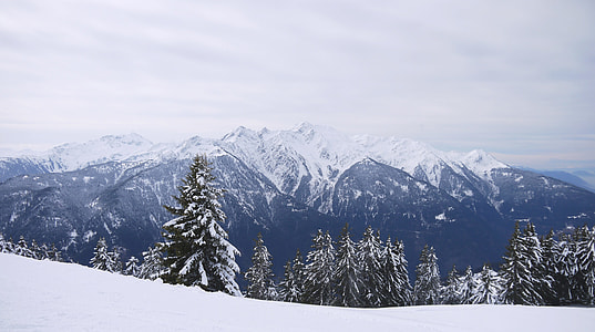 aerial view photography of snow covered mountain thumbnail