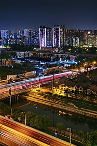 timelapse photography of city thumbnail