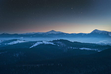 snow, landscape, mountains, nature thumbnail