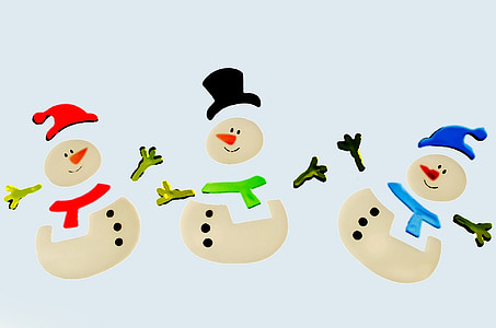 three disassembled snowman thumbnail