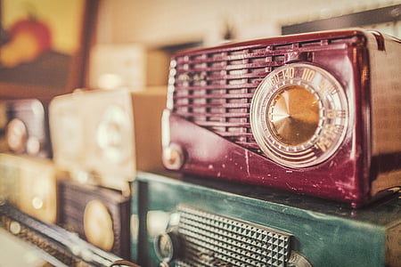 red radio in selective focus photography thumbnail