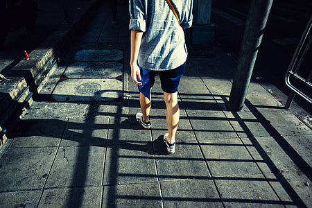 person walking on street thumbnail