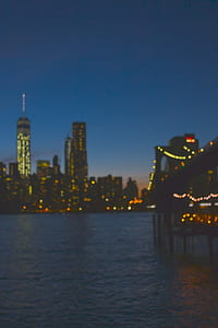 city skyline during night time thumbnail