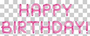 Paper Birthday Scrapbooking, Happy Birthday with Pink Balloons Transparent , Happy Birthday illustration PNG clipart