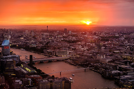 aerial view photography of high-rise building during sunset thumbnail