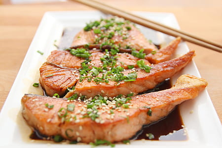 Cook Fish on White Ceramic Plate thumbnail