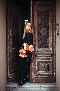 Portrait of young woman on the street thumbnail