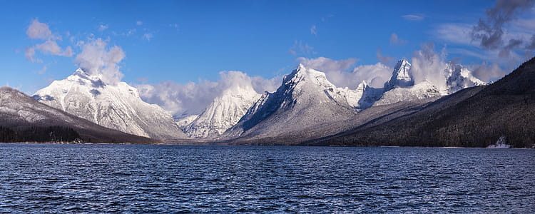 Mountain Ranges Near Body of Water thumbnail
