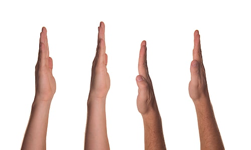 photo of four hands thumbnail