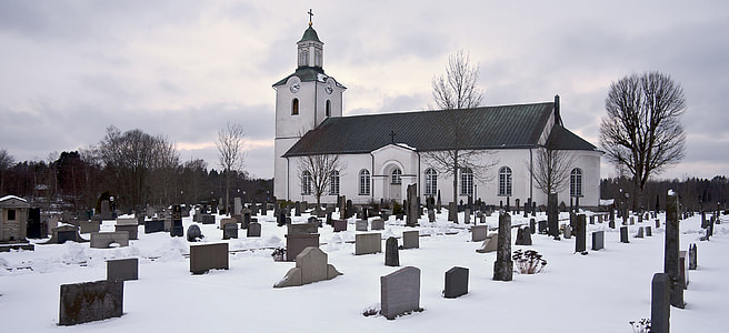 landscape photo of white and green church thumbnail