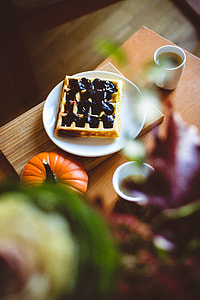 Autumn relax with waffle and coffee thumbnail