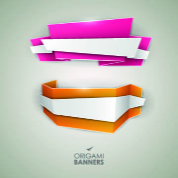 Creative Origami Banner Design Vector 01 Eps File Free Graphics