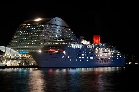 white Peace Boat cruise ship thumbnail