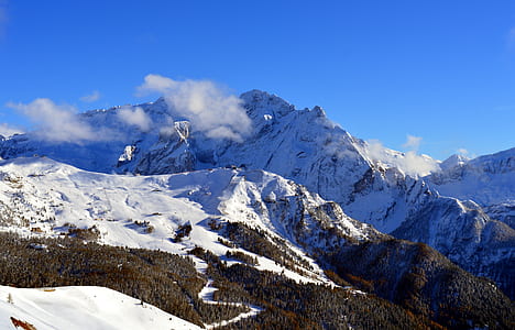 glacier mountain under blue sky at daytime thumbnail