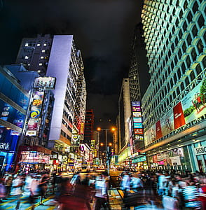city building during night thumbnail