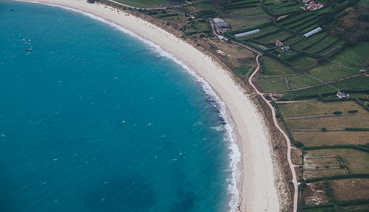 aerial photography of coastal road thumbnail