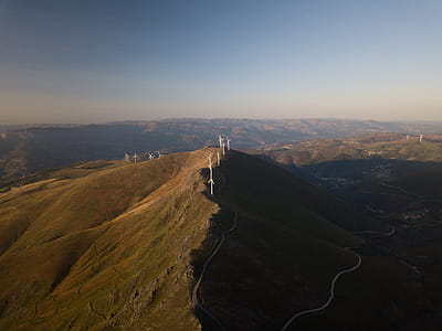 Aerial Photography of Brown and Green Hills thumbnail