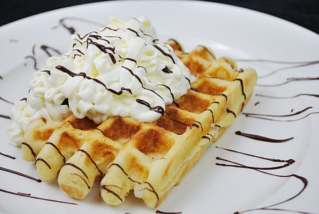 pancake on plate with icing top thumbnail