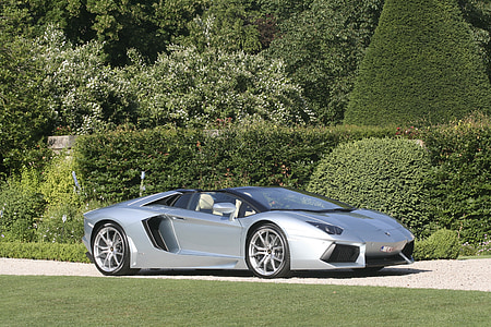 silver Lamborghini Aventador thumbnail