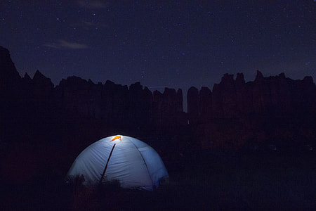 dome tent under starry night thumbnail