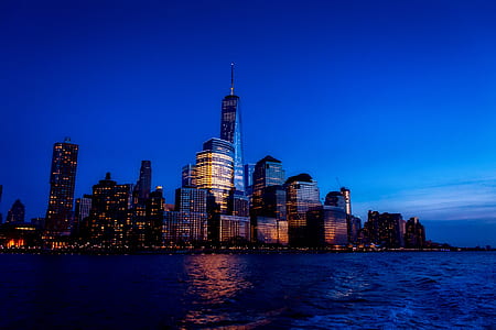 city, sunset, landmark, lights thumbnail