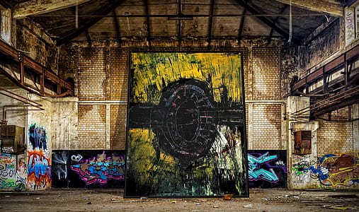 abstract art in warehouse thumbnail
