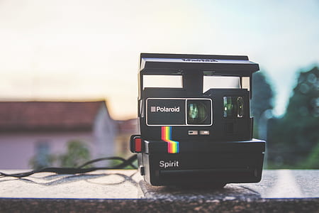closeup photo of black Polaroid Spirit camera thumbnail