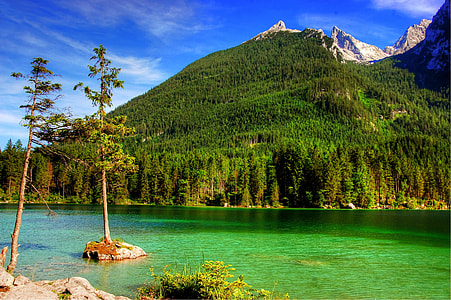 nature's photography of lake near mountain thumbnail
